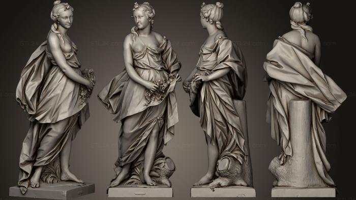 Statues antique and historical (Flore, STKA_1143) 3D models for cnc